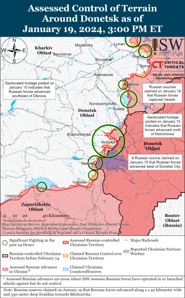 ВСУ продвинулись на линии Купянск-Сватово: карты боев ISW
ВСУ продвинулись на линии Купянск-Сватово: карты боев ISW