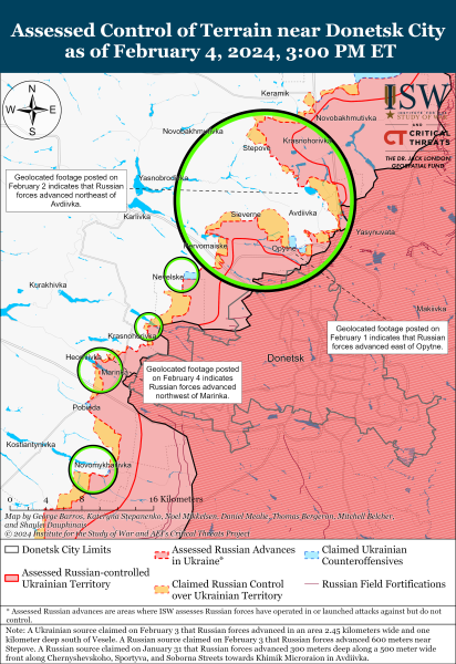 Россияне активизировали атаки в направлении Часового Яра: карты ISW
Россияне активизировали атаки в направлении Часового Яра: карты ISW