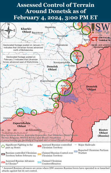 Россияне активизировали атаки в направлении Часового Яра: карты ISW
Россияне активизировали атаки в направлении Часового Яра: карты ISW