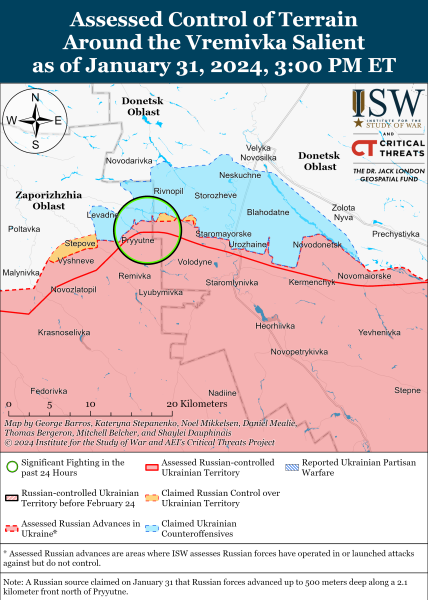 ВСУ ведут позиционные бои к юго-западу от Донецка: карты ISW
ВСУ ведут позиционные бои к юго-западу от Донецка: карты ISW
