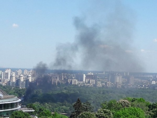 В столичном Гидропарке пожар В столичном Гидропарке пожар