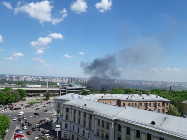 В столичном Гидропарке пожар В столичном Гидропарке пожар
