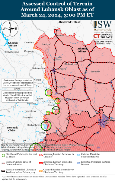 Росіяни намагаються наступати одразу на кількох напрямках: карти ISW
Росіяни намагаються наступати одразу на кількох напрямках: карти ISW