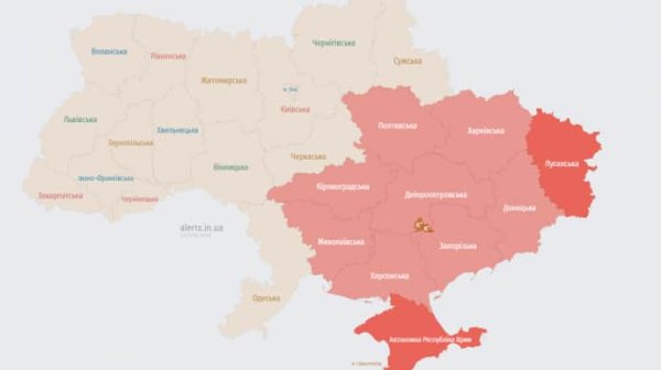 В Украине второй раз за день масштабная тревога из-за угрозы баллистики В Украине второй раз за день масштабная тревога из-за угрозы баллистики