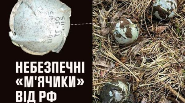 Опасные "мячики" от РФ: спасатели предупреждают о минах в приграничье Опасные "мячики" от РФ: спасатели предупреждают о минах в приграничье