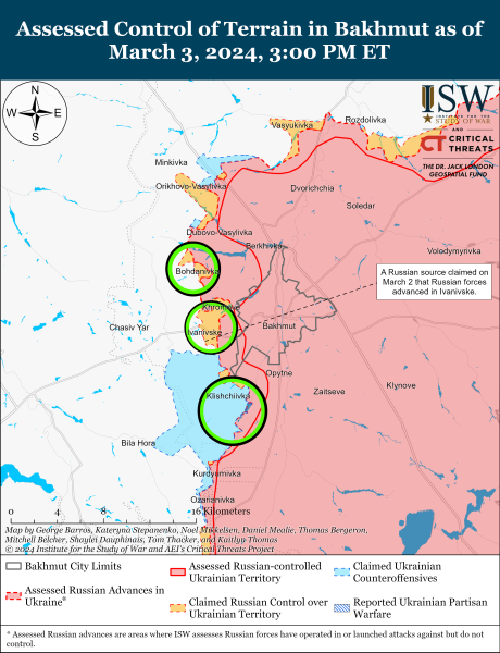 ЗСУ відбивають серію атак під Авдіївкою: карти ISW
ЗСУ відбивають серію атак під Авдіївкою: карти ISW
