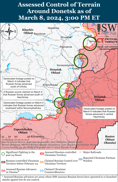 ЗСУ змусили російські війська відступити на Донецькому напрямку: карти ISW
ЗСУ змусили російські війська відступити на Донецькому напрямку: карти ISW