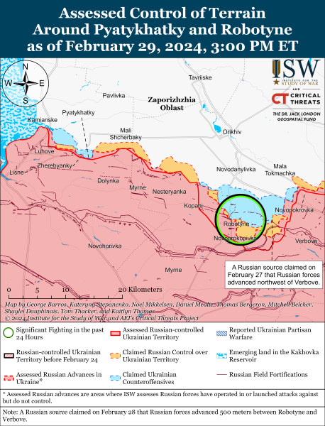 
ЗСУ завадили росіянам закріпитися на захід від Авдіївки: карти ISW 