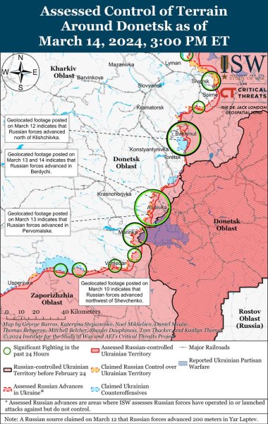 Росіяни активізуються на сході, позиційні бої точаться на більшості напрямків: карти ISW
Росіяни активізуються на сході, позиційні бої точаться на більшості напрямків: карти ISW
