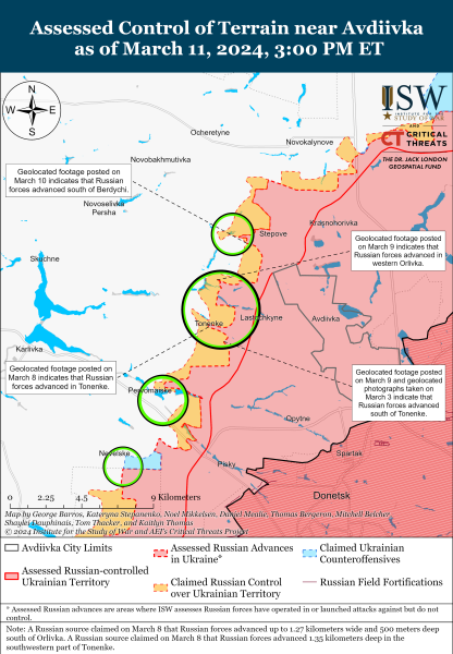 ЗСУ трохи просунулися на північний захід від Бахмута: карти ISW
ЗСУ трохи просунулися на північний захід від Бахмута: карти ISW