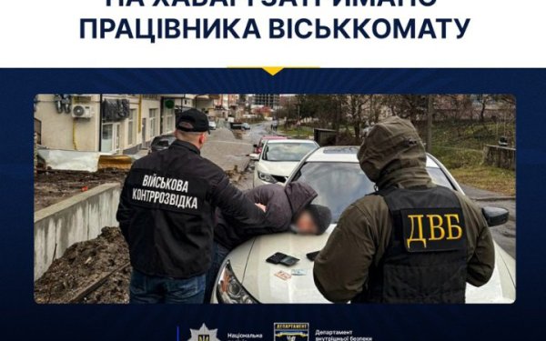 У Тернополі співробітник військкомату вигадав корупційну схему для ухилянтів
У Тернополі співробітник військкомату вигадав корупційну схему для ухилянтів