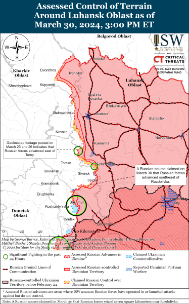 Росіяни зосереджуються на Лиманському напрямку: карти ISW
Росіяни зосереджуються на Лиманському напрямку: карти ISW