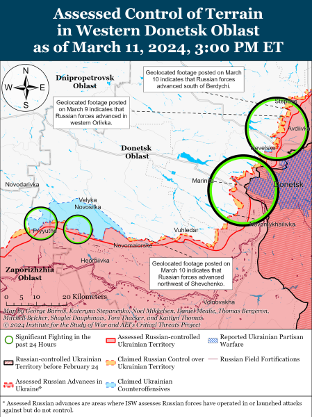 ЗСУ трохи просунулися на північний захід від Бахмута: карти ISW
ЗСУ трохи просунулися на північний захід від Бахмута: карти ISW