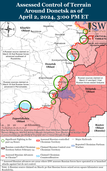 Росіяни атакують на кількох напрямках: карти ISW
Росіяни атакують на кількох напрямках: карти ISW