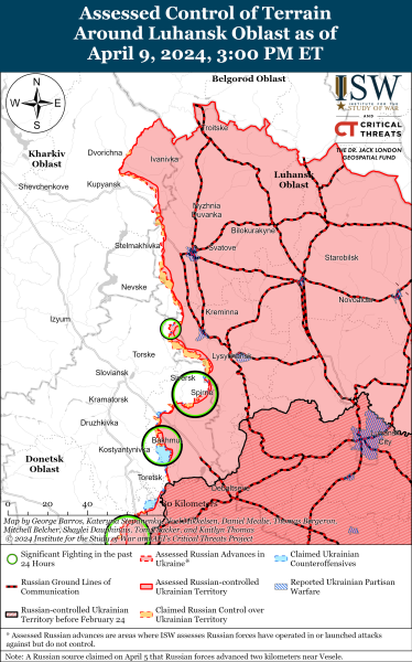 Війська РФ втрачають позиції на захід від Кремінної через контратаки ЗСУ: карти ISW
Війська РФ втрачають позиції на захід від Кремінної через контратаки ЗСУ: карти ISW
