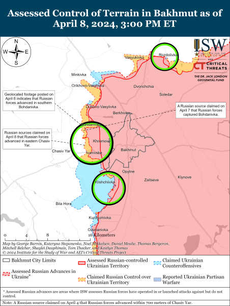 ISW фіксує просування росіян на кількох напрямках фронту: карти боїв
ISW фіксує просування росіян на кількох напрямках фронту: карти боїв