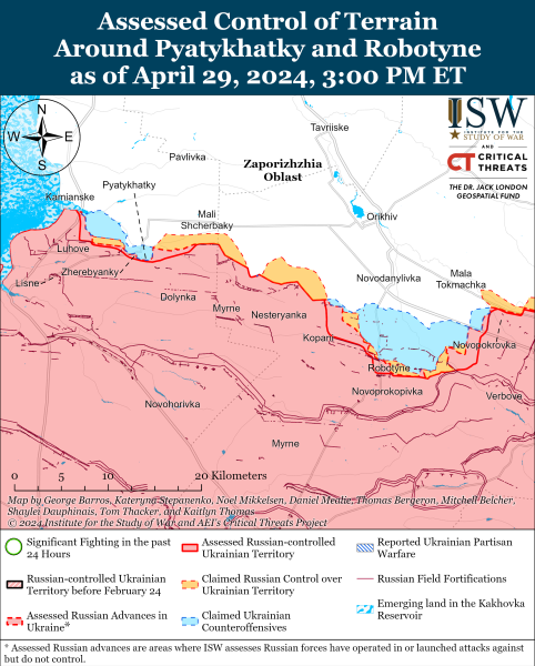 По всьому фронту точаться позиційні бої, армія РФ просунулася лише на одній ділянці: карти ISW
По всьому фронту точаться позиційні бої, армія РФ просунулася лише на одній ділянці: карти ISW