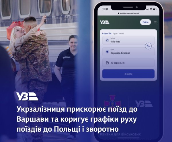 Укрзалізниця скорочує час подорожі з Києва до Варшави Укрзалізниця скорочує час подорожі з Києва до Варшави