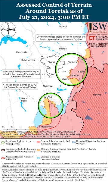 Росіяни просунулися у Донецькій і Луганській областях, у Харківській українці контратакують: карти ISW
Росіяни просунулися у Донецькій і Луганській областях, у Харківській українці контратакують: карти ISW