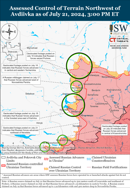 Росіяни просунулися у Донецькій і Луганській областях, у Харківській українці контратакують: карти ISW
Росіяни просунулися у Донецькій і Луганській областях, у Харківській українці контратакують: карти ISW