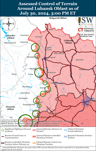 Ворог просунувся на захід від Донецька, а також у районі Часового Яру та Роботино: карти ISW
Ворог просунувся на захід від Донецька, а також у районі Часового Яру та Роботино: карти ISW