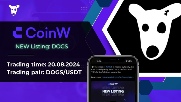 CoinW анонсировала листинг DOGS и награды $5,000
CoinW анонсировала листинг DOGS и награды $5,000