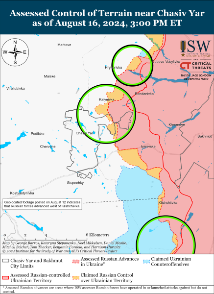 Окупанти просунулися під Часовим Яром, Торецьком та Покровськом: карти ISW
Окупанти просунулися під Часовим Яром, Торецьком та Покровськом: карти ISW