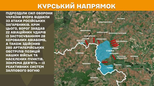 Армія РФ продовжує просуватися у Курській області: актуальні карти боїв
Армія РФ продовжує просуватися у Курській області: актуальні карти боїв