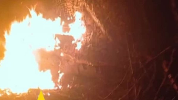 Партизаны сожгли танк на Донетчине Партизаны сожгли танк на Донетчине