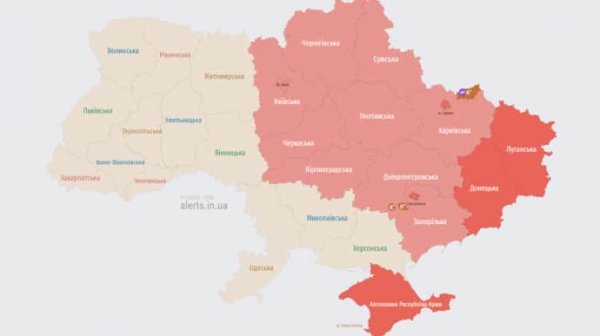 В Киеве и в половине областей - воздушная тревога В Киеве и в половине областей - воздушная тревога
