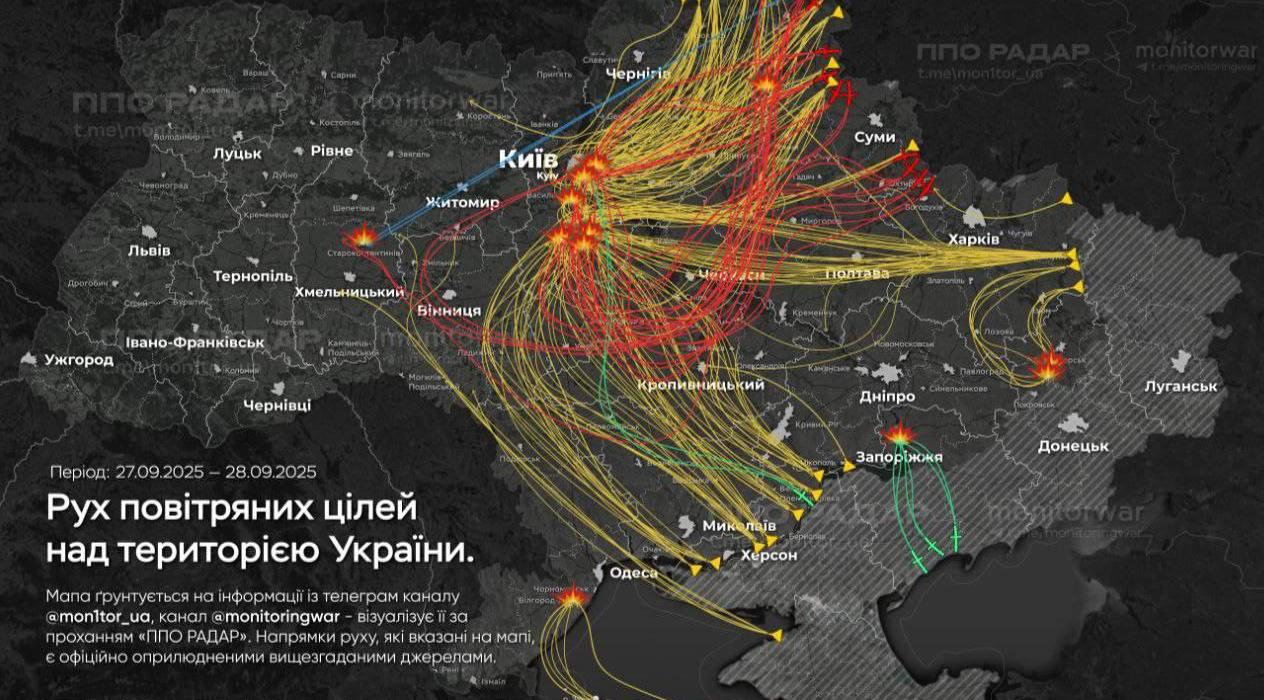 Одна з найбільших повітряних атак року на Україну: вибухи в Києві, Запоріжжі та інших містах, численні жертви та руйнування. Деталі наслідків.