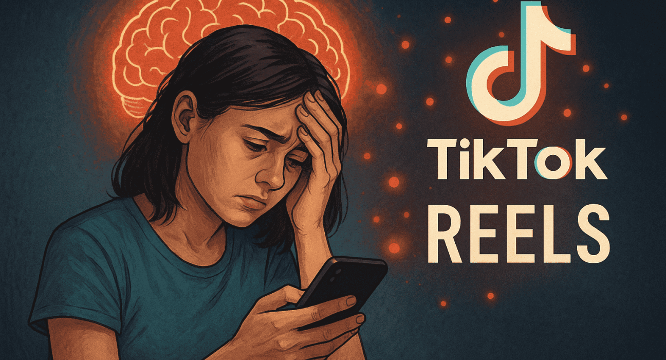 Короткі відео TikTok і Reels стимулюють дофамін, викликають залежність, погіршують увагу та сон. Експерти порівнюють ефект із алкоголем.