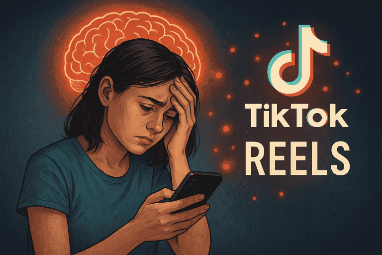 Короткі відео TikTok і Reels стимулюють дофамін, викликають залежність, погіршують увагу та сон. Експерти порівнюють ефект із алкоголем.