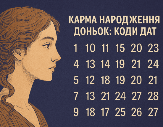 Дізнайтесь, яку карму несуть дати народження доньок від 1 до 27. Кармічні коди роду, випробування жінок і завдання, що змінюють долю.