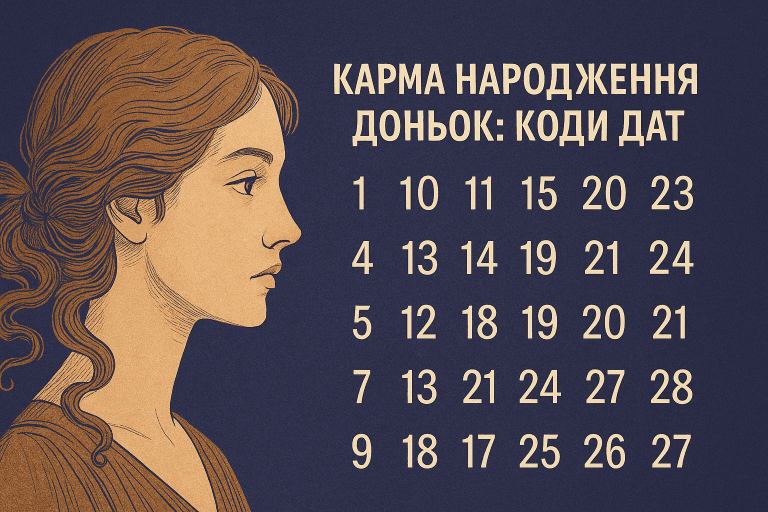 Дізнайтесь, яку карму несуть дати народження доньок від 1 до 27. Кармічні коди роду, випробування жінок і завдання, що змінюють долю.