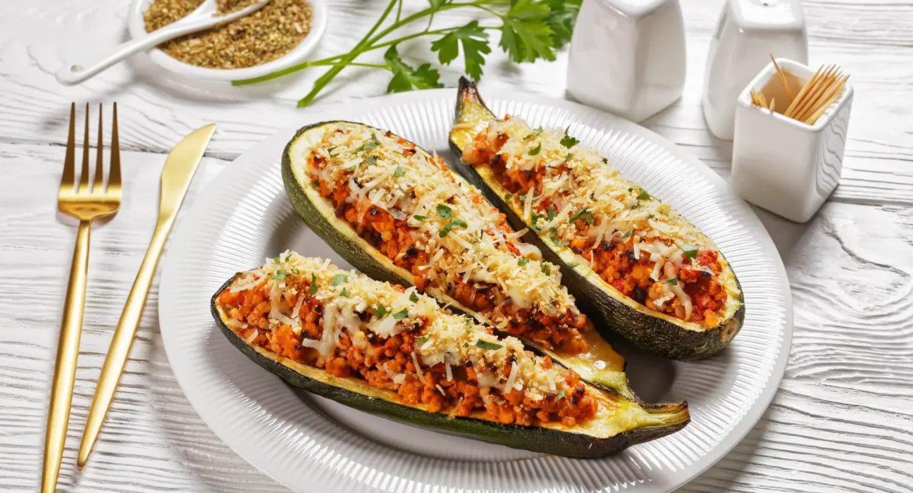 Що приготувати з кабачків: човники з куркою, сиром і помідорами