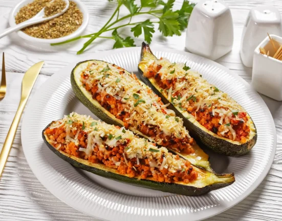 Що приготувати з кабачків: човники з куркою, сиром і помідорами