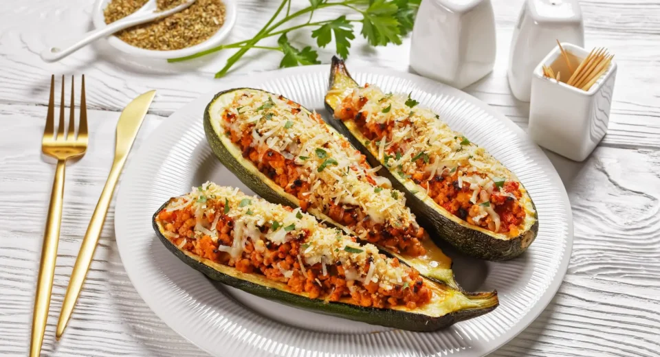 Що приготувати з кабачків: човники з куркою, сиром і помідорами